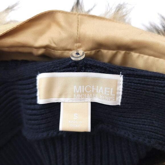 Michael Kors Vest Womens Small Faux Fur Poncho Angora Blend Collared Zip Coat - Picture 3 of 9